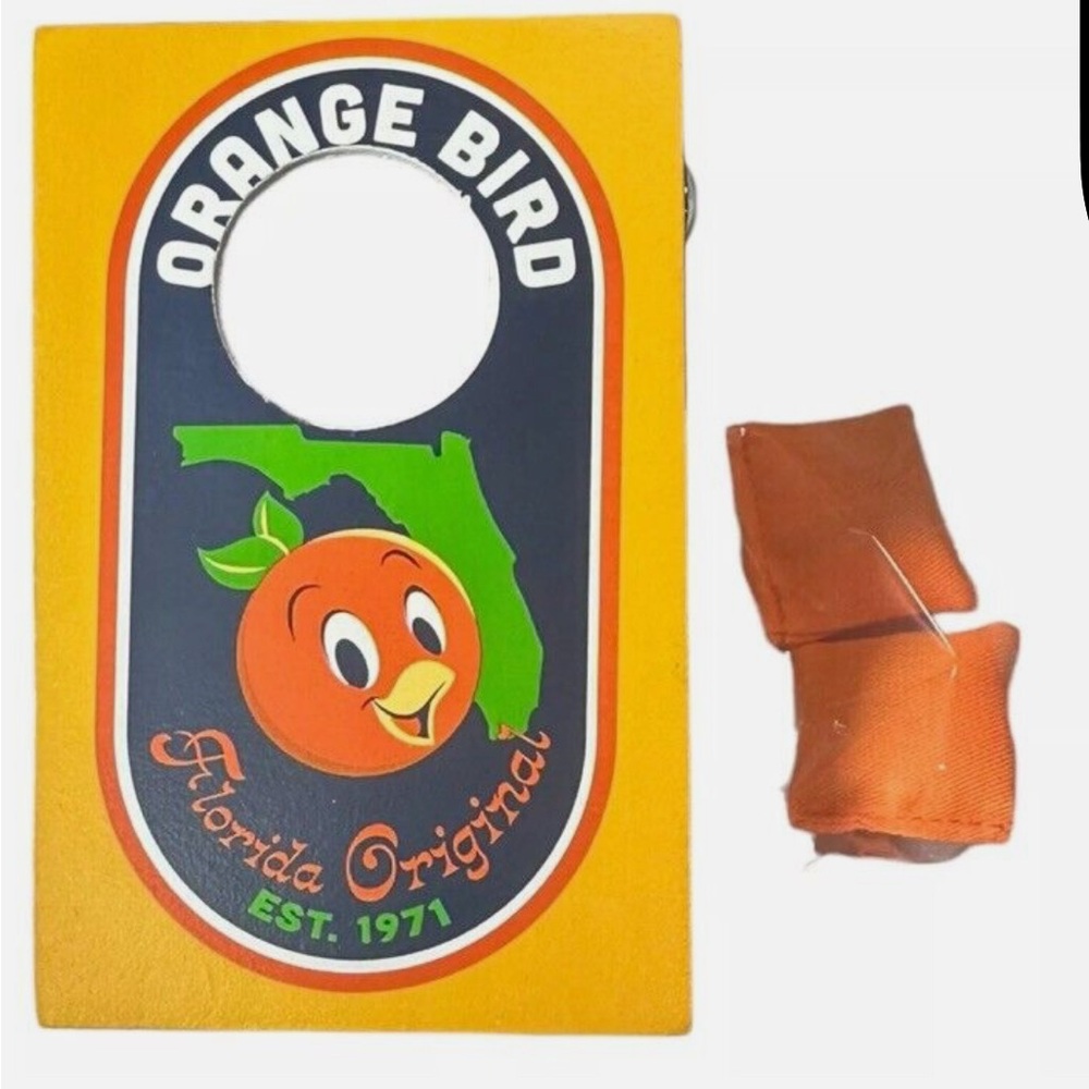 2024 Disney Parks Epcot Flower Garden Corn Hole MINI Board Orange Bird